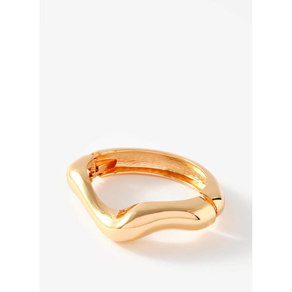 Mint Velvet Gold Tone Irregular Wave Bangle